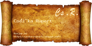 Csóka Rupert névjegykártya